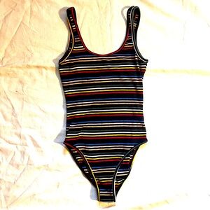 American Apparel striped cotton bodysuit- size small